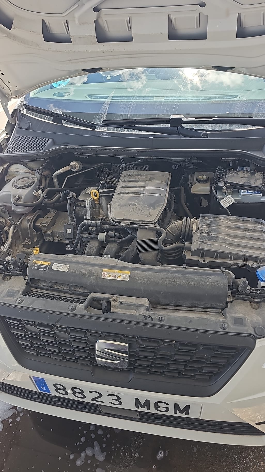 Motor antes de la limpieza